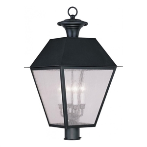 Beaumont Lane 4 Light Outdoor Post Head in Black