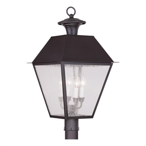 Beaumont Lane 4 Light Outdoor Post Head in Bronze