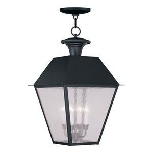 Beaumont Lane 4 Light Outdoor Chain Hang in Black