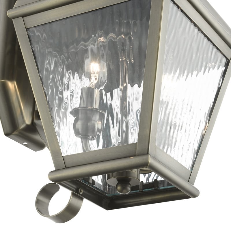 Beaumont Lane 2 Light Outdoor Wall Lantern in Vintage Pewter