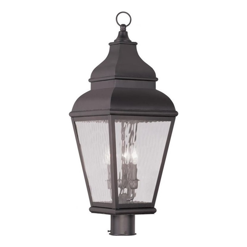 Beaumont Lane 3 Light Outdoor Post Head in Bronze