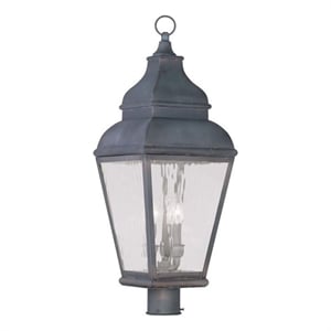 Beaumont Lane 3 Light Outdoor Post Head in Charcoal