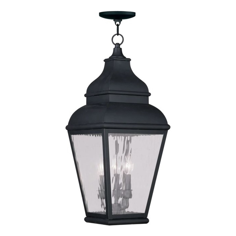Beaumont Lane 3 Light Outdoor Chain Hang in Vintage Pewter