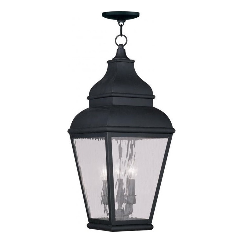 Beaumont Lane 3 Light Outdoor Chain Hang in Vintage Pewter