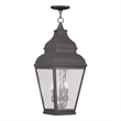 Beaumont Lane 3 Light Outdoor Chain Hang in Charcoal