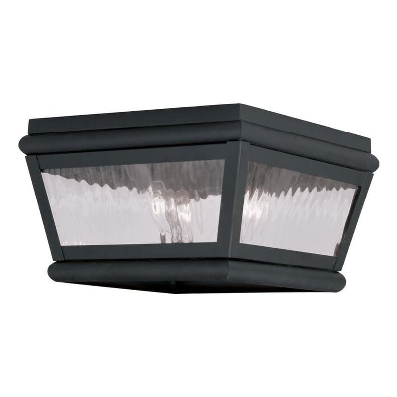 Beaumont Lane 2 Light Outdoor Ceiling Mount in Charcoal