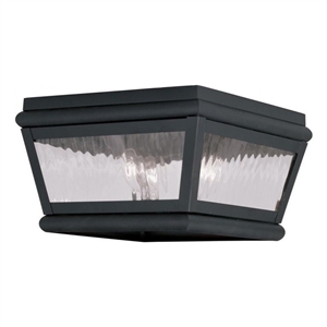 Beaumont Lane 2 Light Outdoor Ceiling Mount in Charcoal
