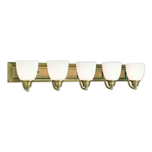 Beaumont Lane 5 Light Bath Light in Antique Brass