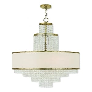 Beaumont Lane 8 Light Chandelier in Hand Applied Winter Gold