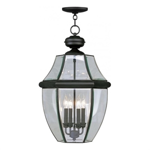 Beaumont Lane 4 Light Outdoor Chain Hang in Black