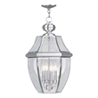 Beaumont Lane 4 Light Outdoor Chain Hang in Brushed Nickel