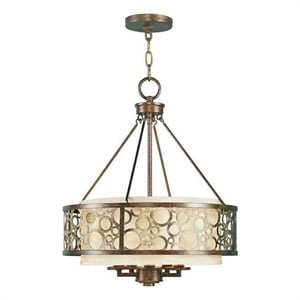 Beaumont Lane 5 Light Chandelier in Palacial Bronze and Gilded Accents