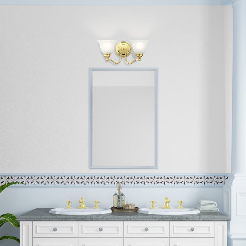 Beaumont Lane 2 Light Bath Light in Polished Brass