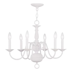 Beaumont Lane 6 Light Chandelier in White