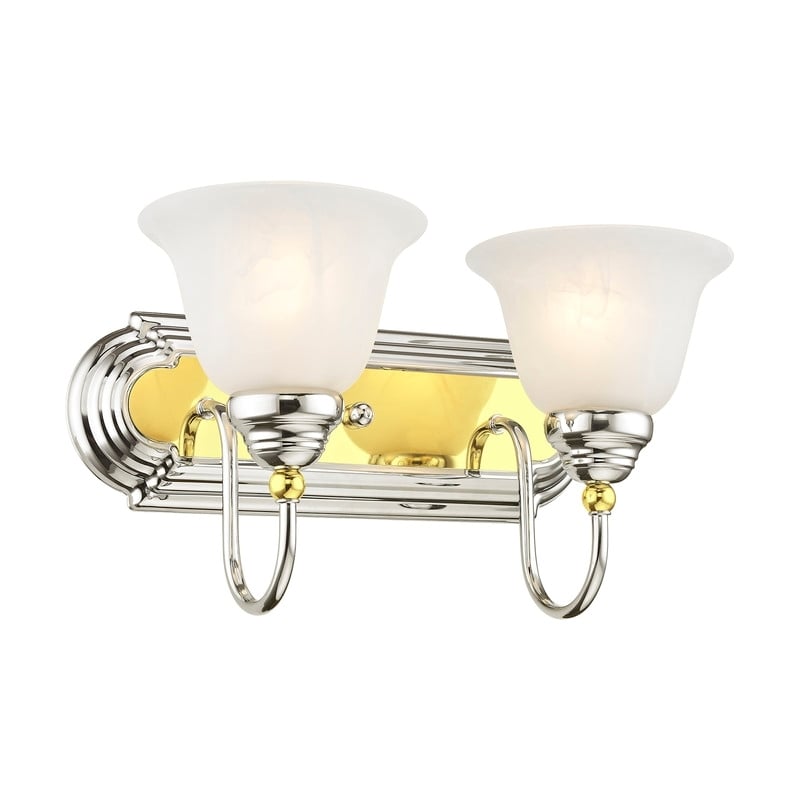 Beaumont Lane 2 Light Bath Light in Chrome and Polished Brass