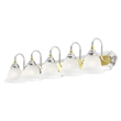 Beaumont Lane 5 Light Bath Light in Chrome and Polished Brass