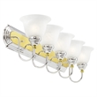 Beaumont Lane 5 Light Bath Light in Chrome and Polished Brass