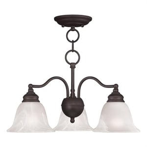 Beaumont Lane 3 Light Convertible Chandelier Ceiling Mount in Bronze