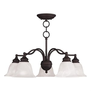 Beaumont Lane 5 Light Convertible Chandelier Ceiling Mount in Bronze