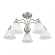 Beaumont Lane 5 Light Convertible Chandelier Ceiling Mount in Nickel