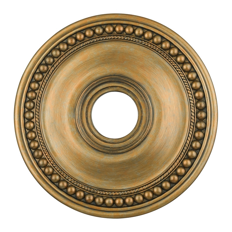 Beaumont Lane Ceiling Medallion in Hand Painted Antique Gold Leaf