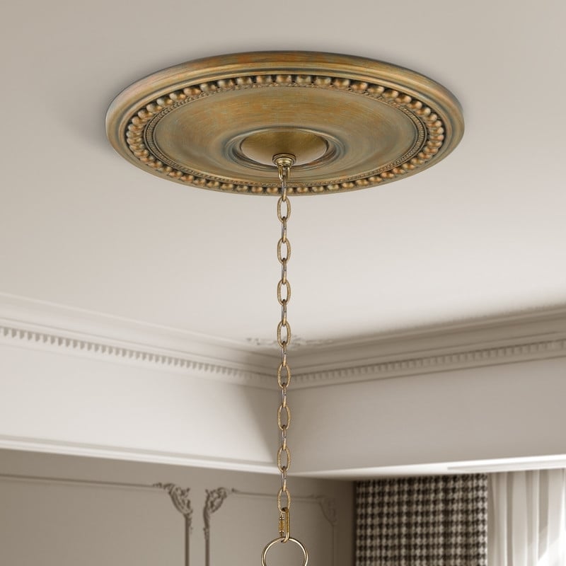 Beaumont Lane Ceiling Medallion in Hand Painted Antique Gold Leaf