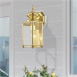 Beaumont Lane Outdoor Wall Lantern in Polished Brass