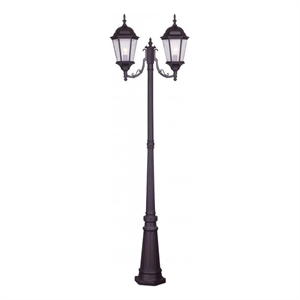Beaumont Lane 2 Light Outdoor Head Post in Bronze