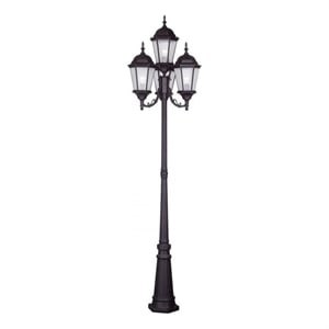 Beaumont Lane 4 Light Outdoor Head Post in Bronze