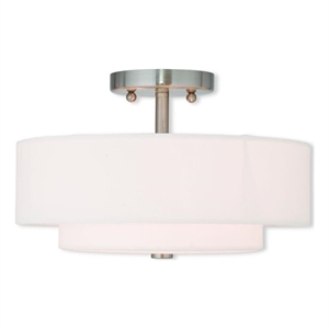 Beaumont Lane 2 Light Ceiling Mount in Brushed Nickel