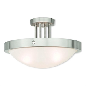 Beaumont Lane 3 Light Ceiling Mount in Brushed Nickel