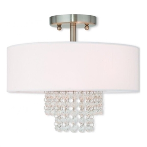 Beaumont Lane 2 Light Ceiling Mount in Brushed Nickel