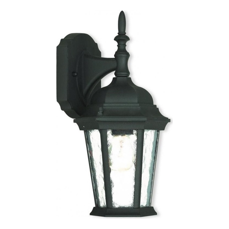 Beaumont Lane Outdoor Wall Lantern in Textured Black