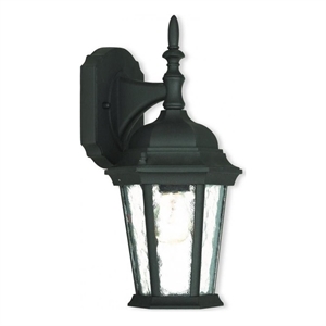 Beaumont Lane Outdoor Wall Lantern in Textured Black
