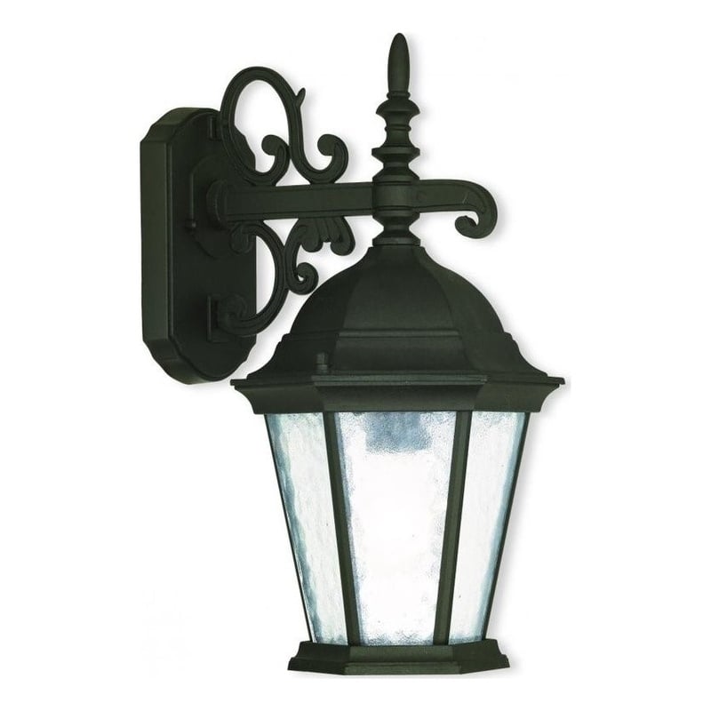 Beaumont Lane Outdoor Wall Lantern in Textured Black