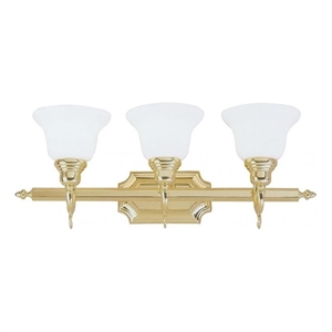 Beaumont Lane 3 Light Bath Light in Polished Brass