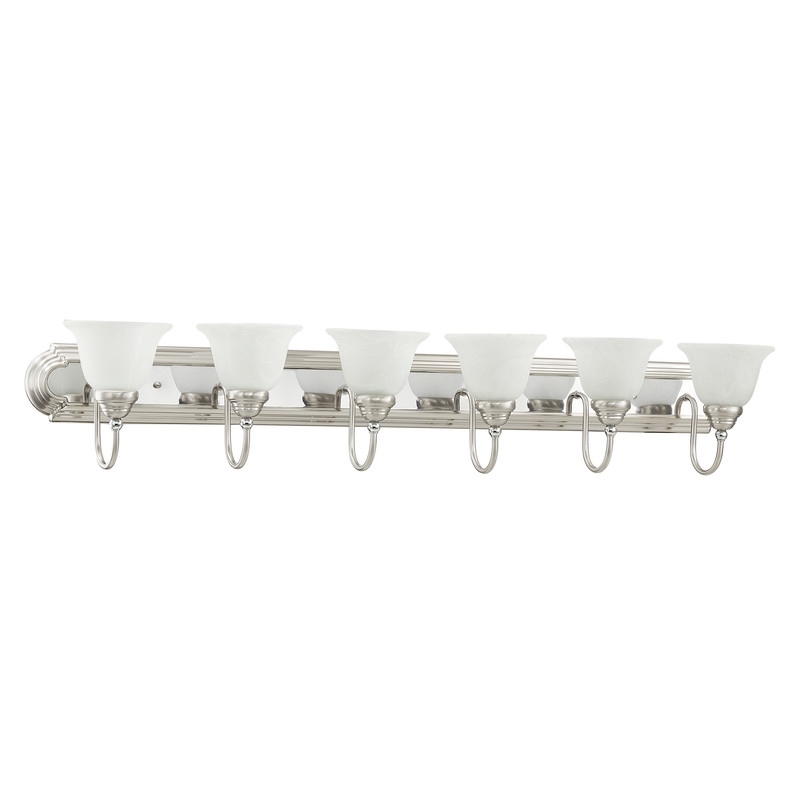 Beaumont Lane 6 Light Bath Light in Brushed Nickel and Chrome