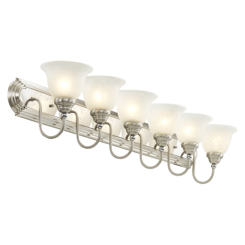 Beaumont Lane 6 Light Bath Light in Brushed Nickel and Chrome