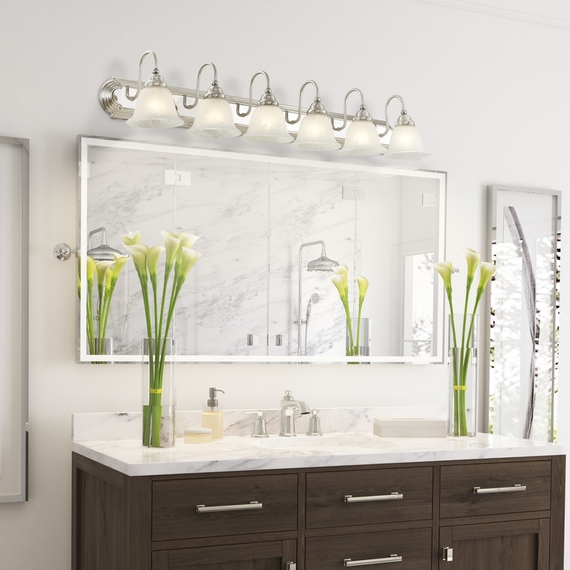 Beaumont Lane 6 Light Bath Light in Brushed Nickel and Chrome