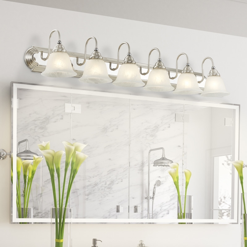 Beaumont Lane 6 Light Bath Light in Brushed Nickel and Chrome