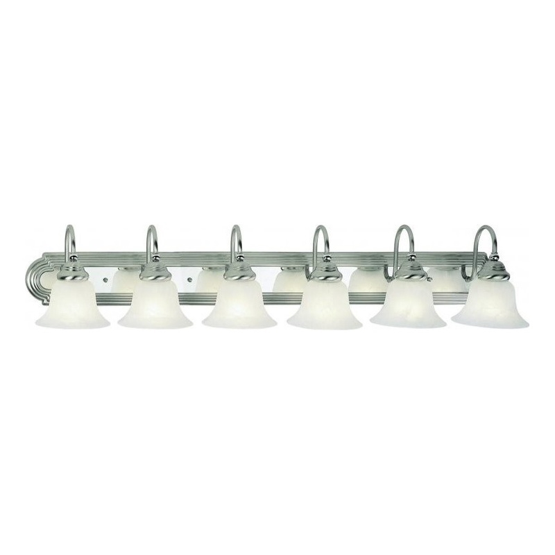 Beaumont Lane 6 Light Bath Light in Brushed Nickel and Chrome