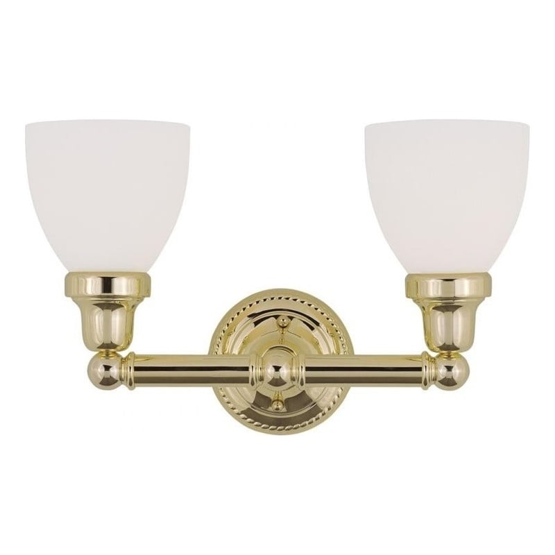 Beaumont Lane 2 Light Bath Light in Polished Brass