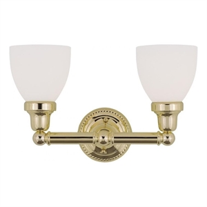 Beaumont Lane 2 Light Bath Light in Polished Brass