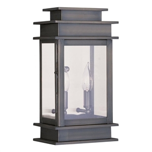 Beaumont Lane 2 Light Outdoor Wall Lantern in Vintage Pewter