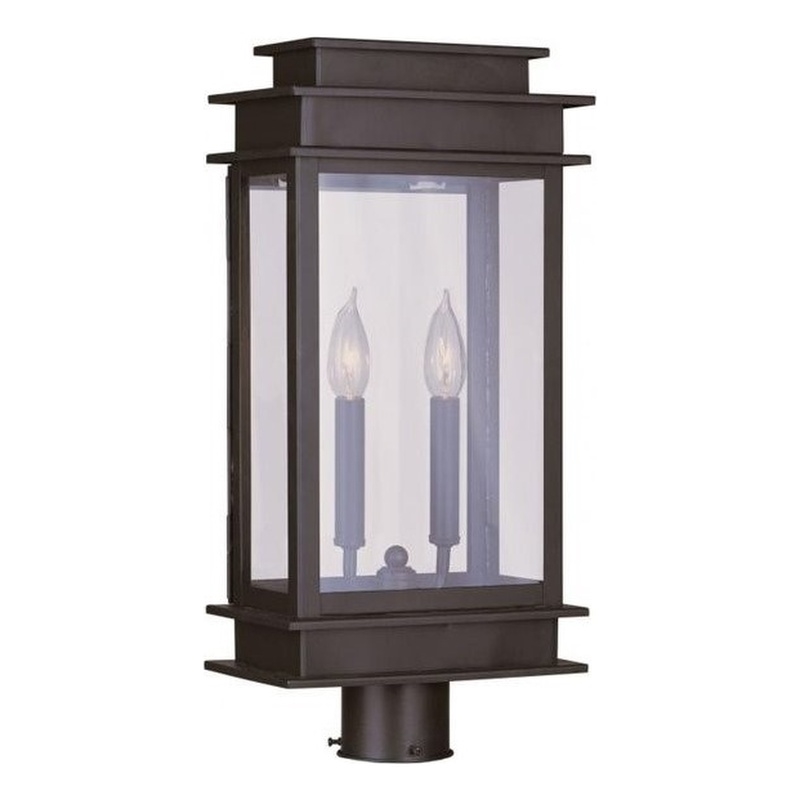 Beaumont Lane 2 Light Outdoor Post Head in Bronze