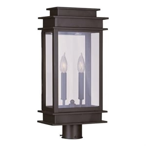 Beaumont Lane 2 Light Outdoor Post Head in Bronze