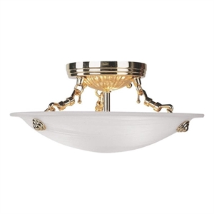 Beaumont Lane 3 Light Ceiling Mount in Polished Brass
