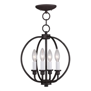 Beaumont Lane 4 Light Convertible Ceiling Mount in Bronze