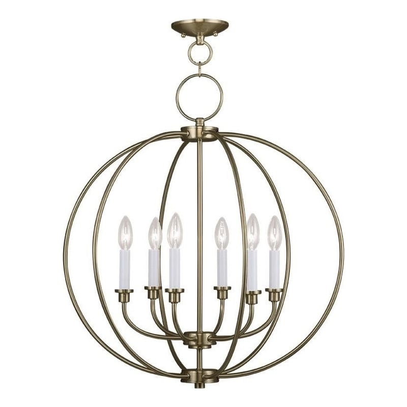 Beaumont Lane 6 Light Chandelier in Antique Brass
