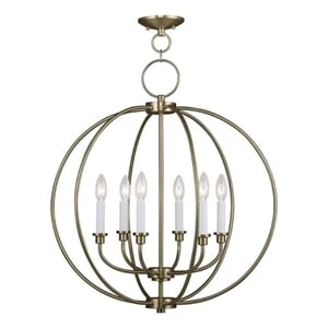 Beaumont Lane 6 Light Chandelier in Antique Brass